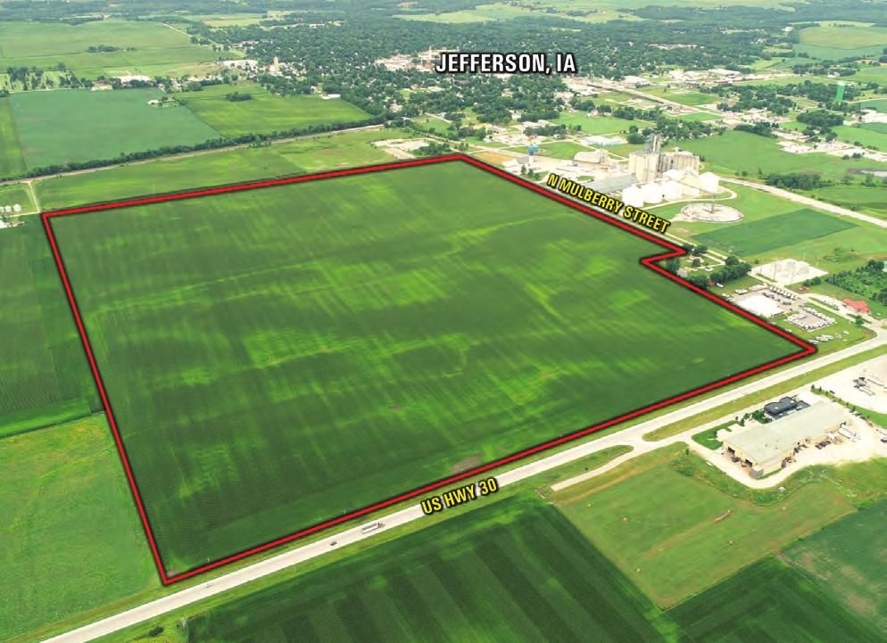 High quality tillable farmland, US Highway 30 location, access to utilities, proximity to the City of Jefferson, IA, and location within the path of future development makes this tract attractive to