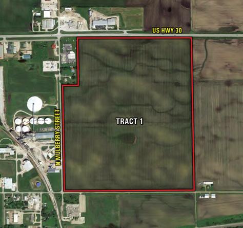 Central Street) sides of the property with potential for an additional field entrance off of US Highway 30 pending approval from the Iowa DOT. Estimated FSA Cropland Acres: 172.32 Corn: 86.