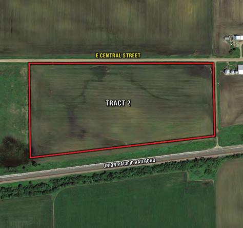 This tract is located just north of the Union Pacific Railroad with a recorded agreement to allow access to the rail spur should a Buyer have a use for rail. Estimated FSA Cropland Acres: 23 Corn: 11.