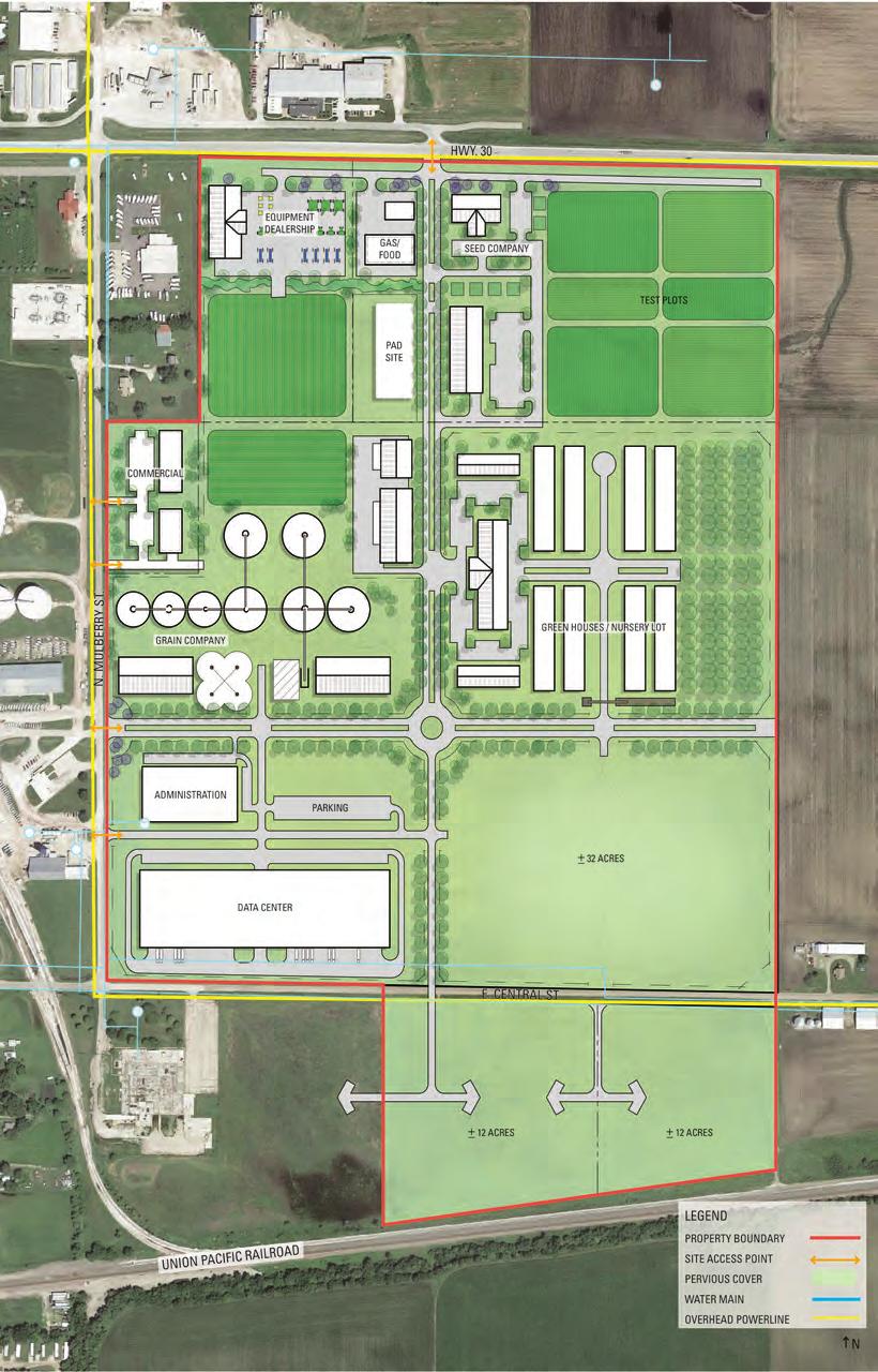 The location along US Highway 30 and proximity to utilities and infrastructure support strong potential development for the property.