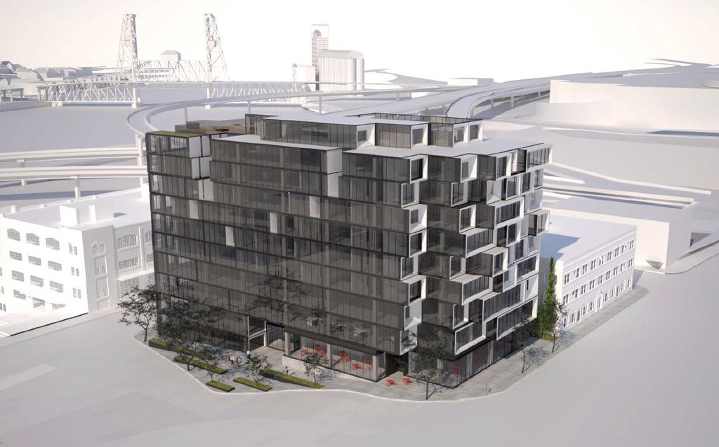 CENTRAL EASTSIDE GUO 11 Block 75 Size: 60 apartments; 29,630 SF work; 7,955 SF retail Developer: Eric Cress Status: Finalizing Design Source: Works Partnership The City of Portland hopes that each