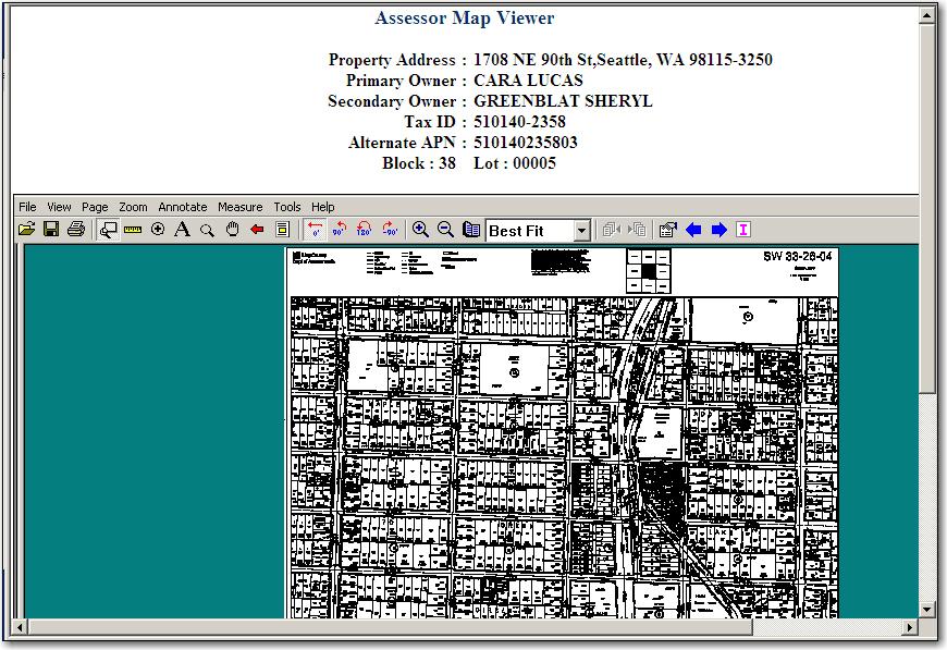 APPENDIX: ASSESSOR MAPS TOOLBAR Assessor Maps show lot detail and easement information for all properties in the