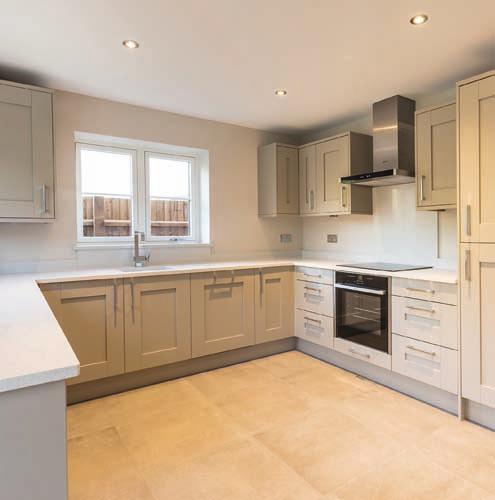 Each kitchen is individually designed for each house and a choice of *three contemporary finishes are available to allow the