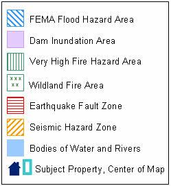 * Please read the report for further information This map is for your aid in locating natural hazard areas in relation to the subject property described above.