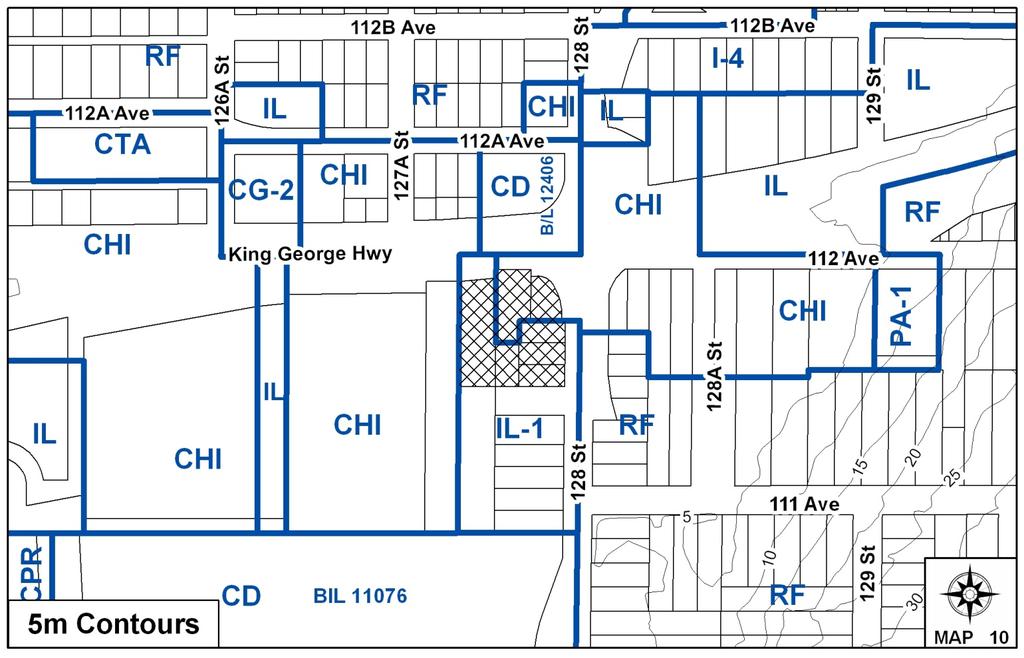 City of Surrey PLANNING & DEVELOPMENT REPORT File: 7907-0215-00 Planning Report Date: October 17, 2011 PROPOSAL: Rezoning a portion from IL-1 to CHI Development Permit Development Variance Permit in