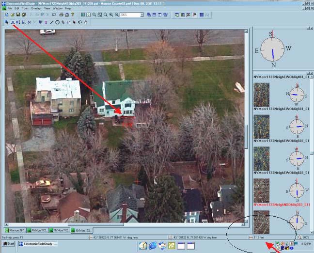 Field Inspection and Technology Oblique images use of measuring tool with oblique aerial photography Wm.