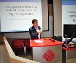Liew, National University of Singapore, gave a presentation on High strength steel
