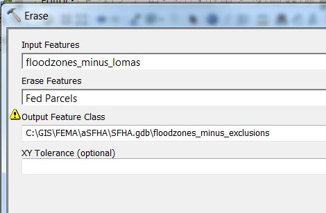 5. Use the Erase tool to remove LOMAs created in step 3 from feature created in