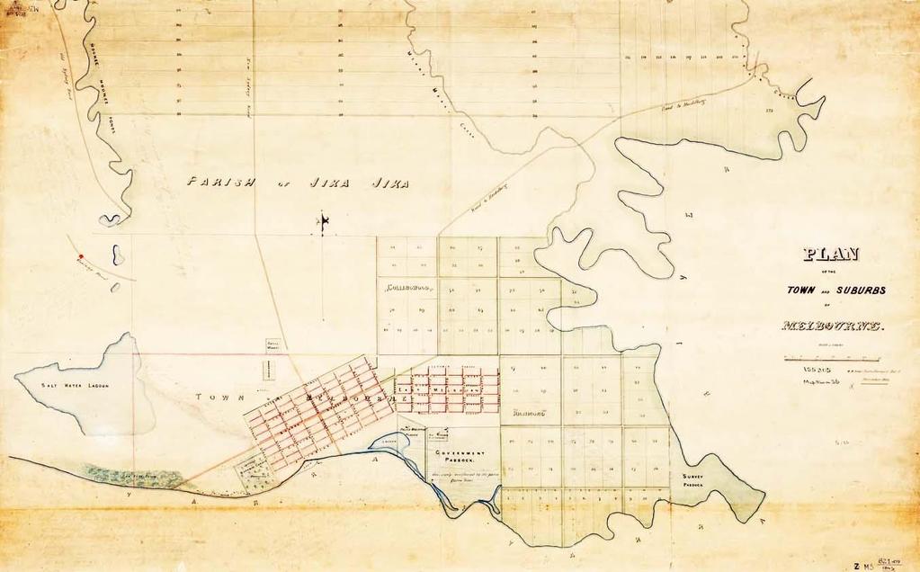 12 planning of North Fitzroy Before the end of 1837 Hoddle had completed a survey extending 18 miles (29 km) north of the Yarra.