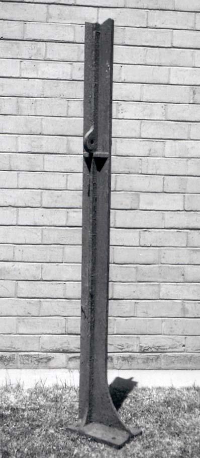 146 the Porter building Cast iron stanchion by J H Porter at Port Albert, Victoria, believed to be from the Alberton National School: Miles Lewis.