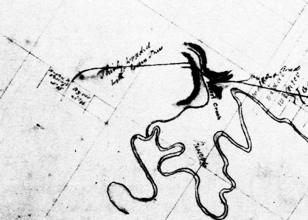 half-drowned or half-baked 15 Kemp s proposed line of road to Warringal [Heidelberg], detail of D M Kemp, A Plan of he new line of road from the N E corner of Hughes & Hosking s Allotment No.