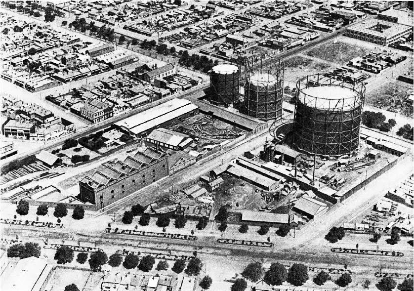 60 made in Fitzroy Aerial view of the Fitzroy Works from the north-west. Queens Parade in foreground, Alexandra Parade in background: Metropolitan Gas Company Jubilee. 1878 1928, no page.