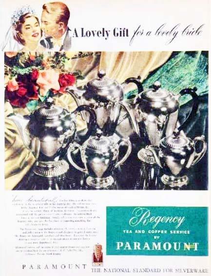 half-drowned or half-baked 67 Advertisement from the Australian Women s Weekly, 1950. Paramount was K G Luke s trademarked silverware.