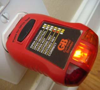 LHA inspectors use GFCI testers to ensure outlets are properly installed.