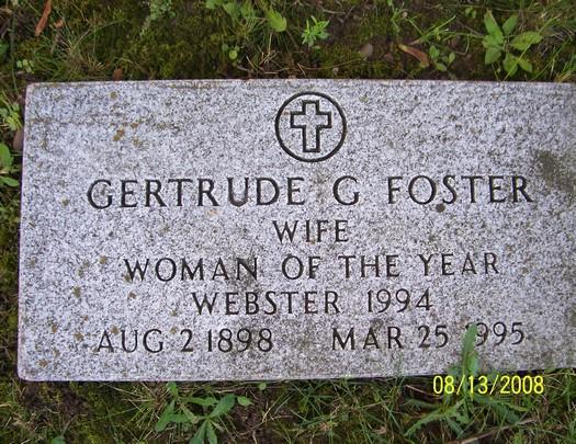 * Harold Ray Foster and * Gertrude Elva Grabb were married on 19 Aug 1920. * Gertrude Elva Grabb was born on 2 Aug 1918 in Cleveland, Cuyahoga Co., OH.