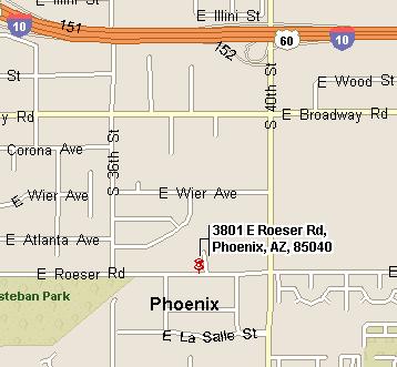 AVAILABLE Features: 3801 E. Roeser Road, #6 5,610 Sq. Ft. Located just min. from I-10, 202 & I-17 freeways 500 sq. ft.