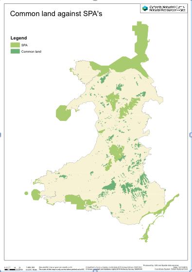 Commons and Special Protection Areas There are 26,589ha of