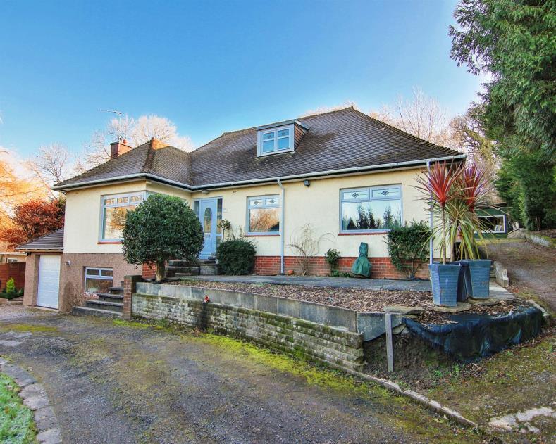 Longmeadow Drive Dinas Powys CF64 4TA Approached via a private driveway, this beautifully presented detached bungalow is sited on a very generous plot and benefits from the addition of a large