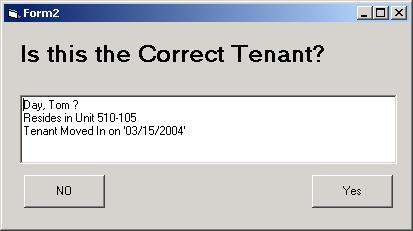 If it is the correct tenant then press the Yes button.