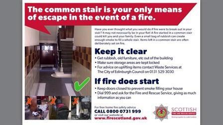 ARK hopes that tenants will work together to ensure that items are not placed in the common areas, or are removed immediately to improve fire safety for all.