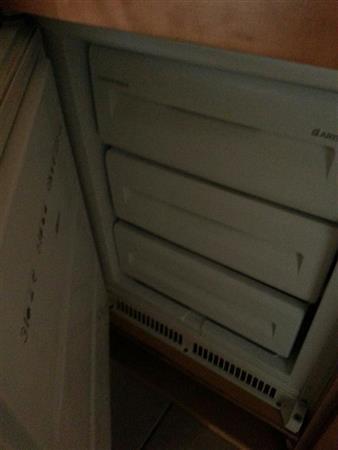 Inside freezer. 3 drawers.