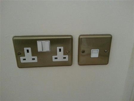 13:10:46 GMT Sockets and Switches (Hallway) Brass double