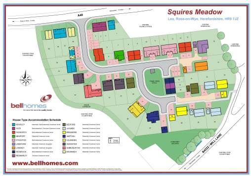 Squires Meadow is a superb development consisting of thirty nine 2,3,4,& 5 bedroom homes, including two 3 bedroom bungalows, with beautiful views over the surrounding countryside.