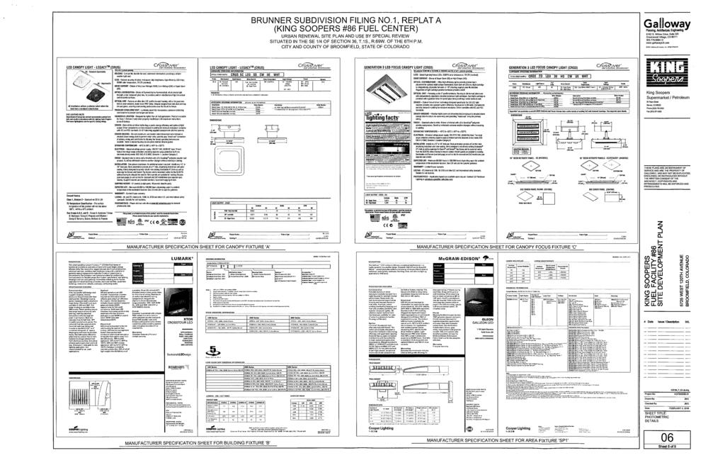 BRUNNER SUBDIVISION FILING NO.1, REPLATA (KING SOOPERS #86 FUEL CENTER) URBAN RENEWAL SITE PLAN AND USE BY SPECIAL REVIEW SITUATED IN THE SE 1/4 OF SECTION 36, T.1S., R.69W. OF THE 6TH P.M.