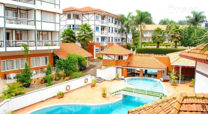 Mosa Court Apartments Kampala 4 star Address: P.O. Box 2186, Plot 15 Shimoni Rd, Kampala, Uganda Telephone: + 256 414 230292, 256 414 230321. to; reservations@mosacourtsuites.