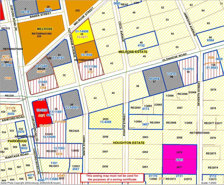 4.2. Surrounding Zoning The property is surrounded by a mix of zonings, varying between Business 1, Business 4, Institutional, Residential 1, Residential 4 and Special zoning as depicted on the map