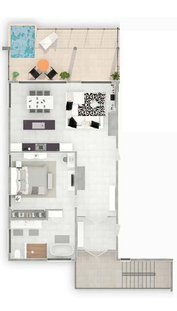 ft. One Bedroom Interior square foot; 701 sq.ft. Exterior square foot: 200 sq.