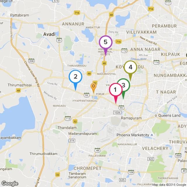 Restaurants Near SPRRG Osian Chlorophyll, Chennai Top 5 Restaurants (within 5 kms) 1 Thanjavur Restaurant 3.17Km 2 Siva Fast Food 2.