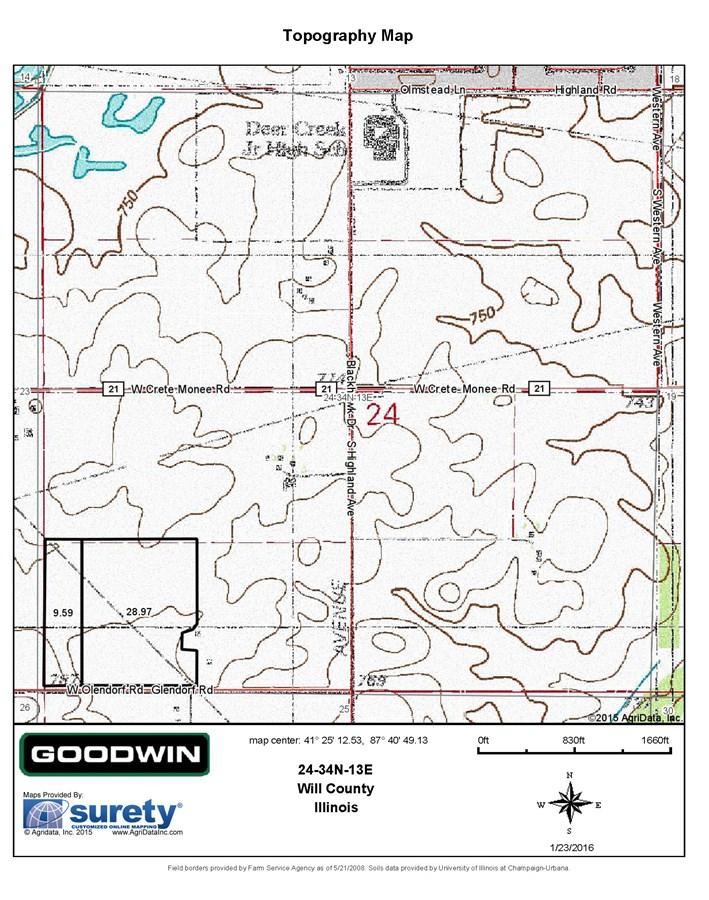 TOPOGRAPHICAL MAP FOR 30 ACRES MONEE