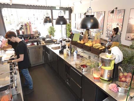 The unit has been fitted out by Joe & The Juice to a very high standard as a modern juice bar and coffee shop, offering 30