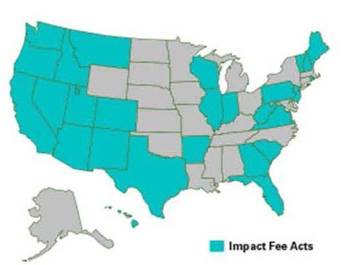 States with Impact Fee Acts State Impact Fee