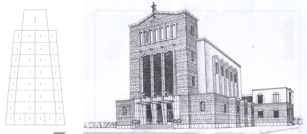 Structural Studies, Repairs and Maintenance of Heritage Architecture XIV Figure 7: 539 Palermo, church of Santa Lucia, structural scheme and perspective view.