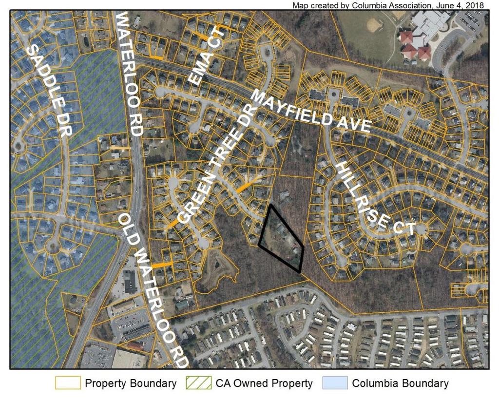 Newly Submitted Development Plans F-18-070 Long Reach Submitted: 5/14/18 Zoning: R-SC (Medium Density Residential) The owner of property at 8126