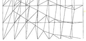 He connects each orthogonal grid by folding.