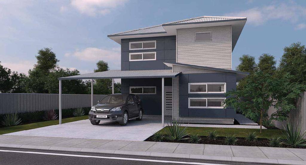 DESIGN 8930 Architecturally designed in-situ two-storey construction 8930 9070 Specially designed bedroom bathroom home for smaller lots Two separated living spaces, one upstairs