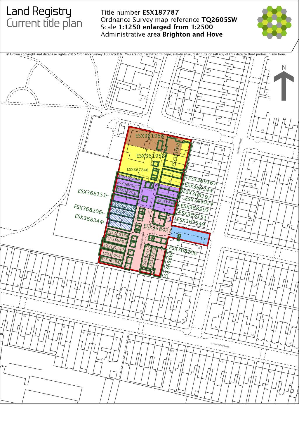 This is a print of the view of the title plan obtained from Land Registry showing the state of the title plan on 25 November 2016 at 15:49:23.