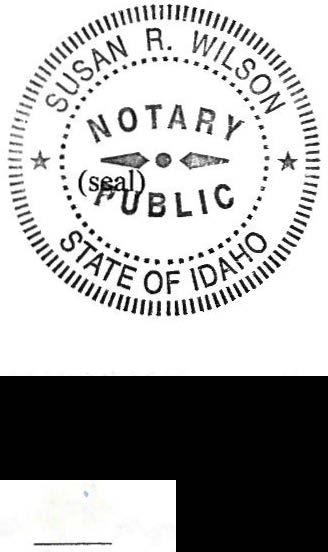 STATE OF IDAHO ) ) ss: COUNTY OF LATAH ) On this q4-day of October, 2008, before me, the undersigned, a Notary in and for said State, personally appeared Theodore C.
