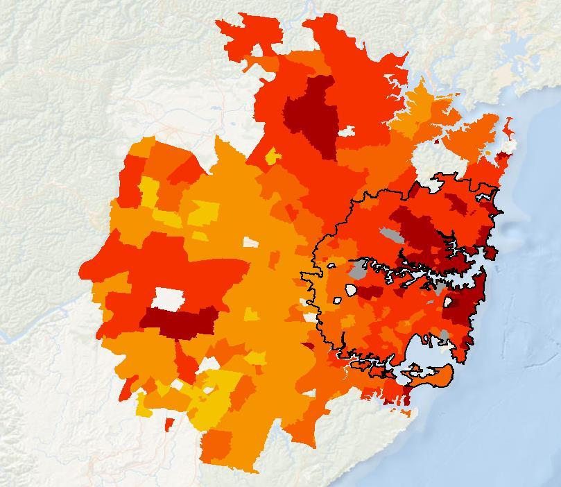 SYDNEY MEDIAN HOUSE PRICE SUBURB MAP FY2015 LEGEND DATA NOT AVAILABLE < $500,000 $500,000 - $750,000 $750,000 - $1,000,000 $1,000,000 - $1,500,000 $1,500,000 - $2,500,000 > $2,500,000 20 KM FROM CBD