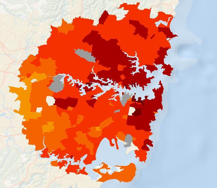 SYDNEY MEDIAN HOUSE PRICE SUBURB MAP FY2015 LESS THAN 20KM FROM CBD 5 1 1 2 4 3 LEGEND DATA NOT AVAILABLE < $500,000 $500,000 - $750,000 $750,000 - $1,000,000 $1,000,000 - $1,500,000 $1,500,000 -
