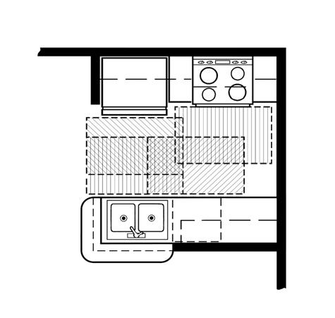 Larger Galley Kitchen 30 x48 clear floor spaces centered on the appliances Larger Galley Kitchen A 30 x48 clear floor space parallel-to and centered-on the range is possible because a cabinet is