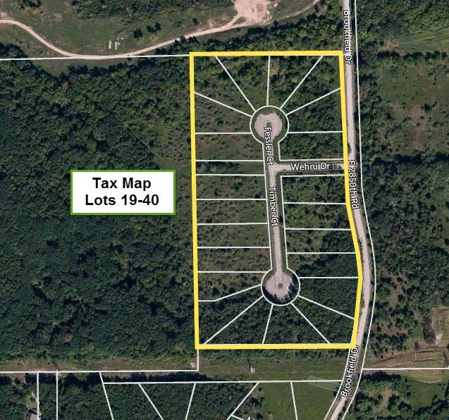 AERIAL TAX MAP OF LOTS 19-40, BROOKFIELD ESTATES, LASALLE