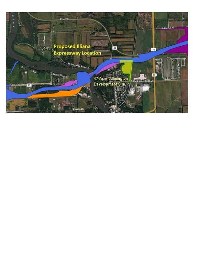 PROPOSED LOCATION OF THE ILLIANA EXPRESSWAY IN