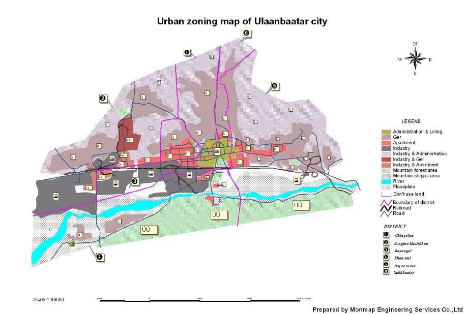 Urban Zoning Map of