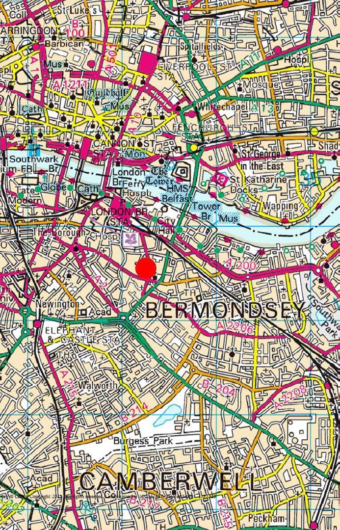 The popular Bermondsey and Borough Markets are also within the immediate vicinity.
