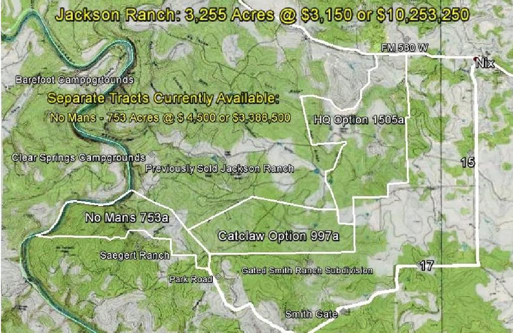 Mans/Catclaw Combined - 1,750 Acres @ $,800 or $6,650,000