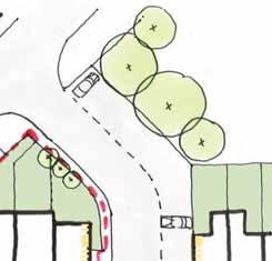 15 Key design considerations Proposed dwellings in line with established building line Proposed front gardens reflect existing street pattern Proposed gable depth follows the adjacent terrace and